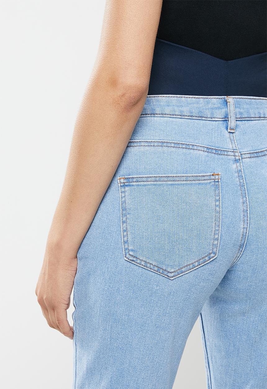 Missguided - Maternity riot ripped comfort stretch - blue