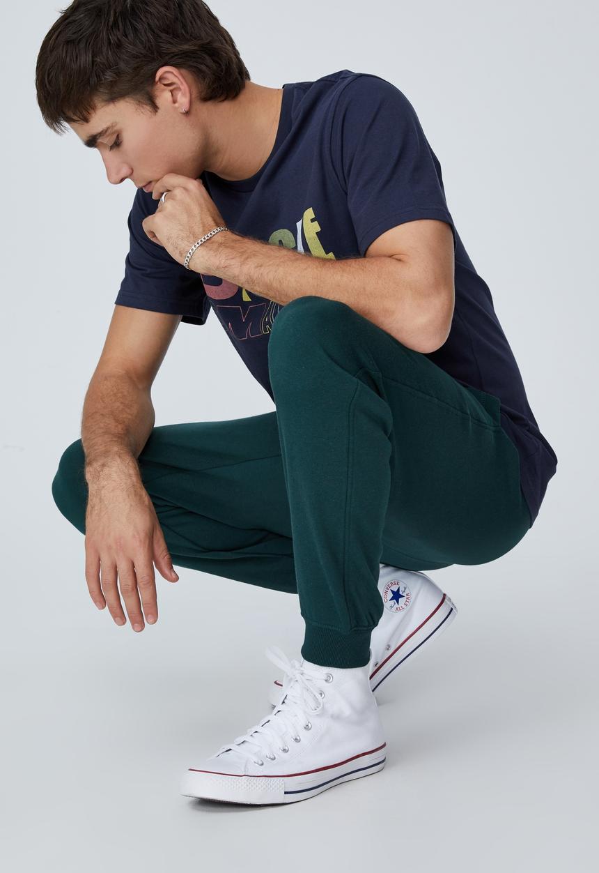 Cotton On - Trippy slim trackie - green