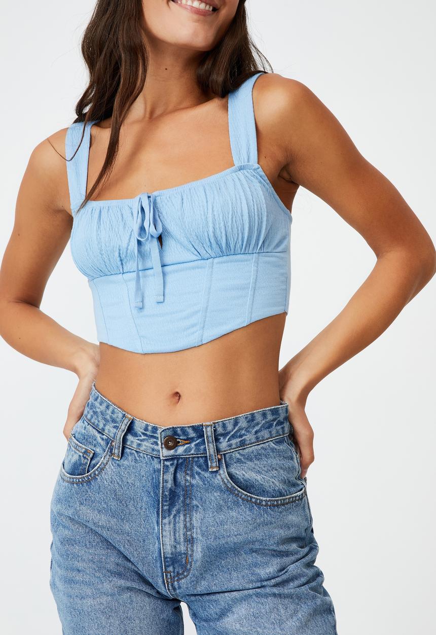 Cotton On - Floyd corset cami - blue