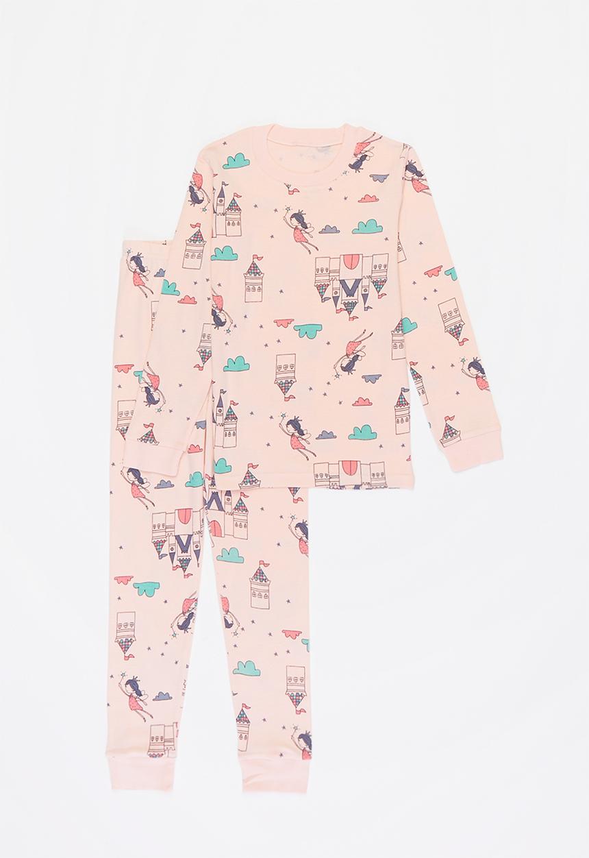 Pop Candy - Girls multi print pj set - multi