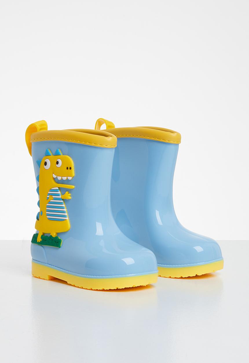 Pop Candy - Boys dino wellington boots - blue