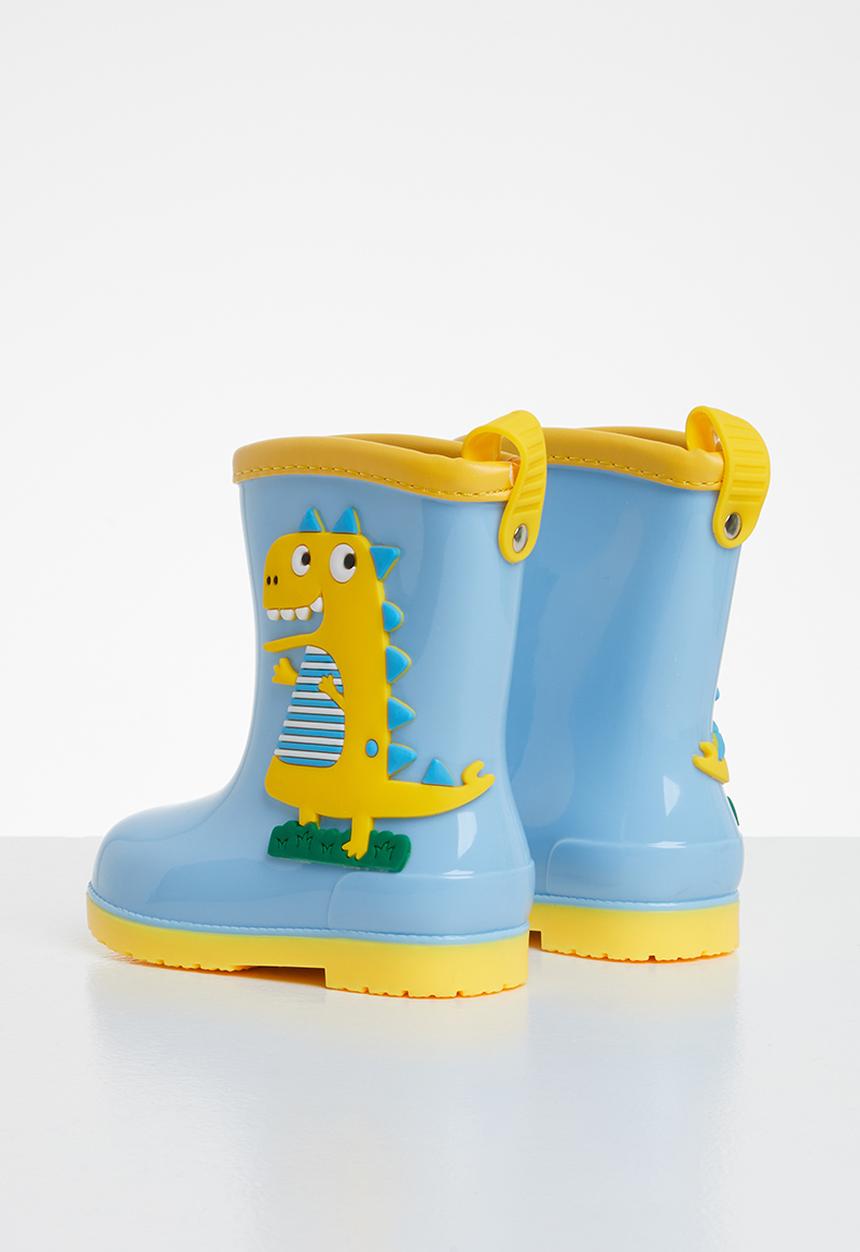 Pop Candy - Boys dino wellington boots - blue