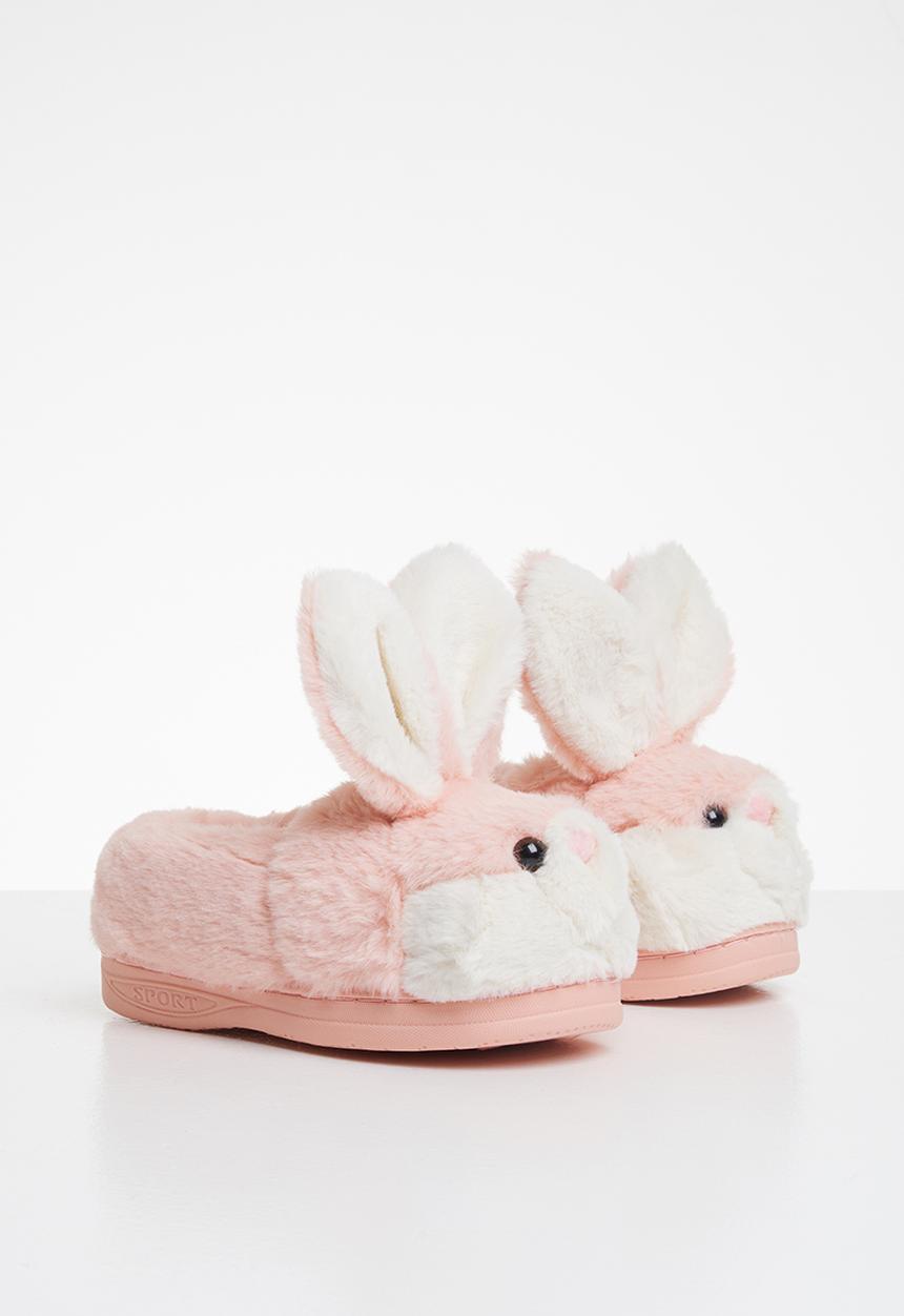 Pop Candy - Bunny slippers - pink & white