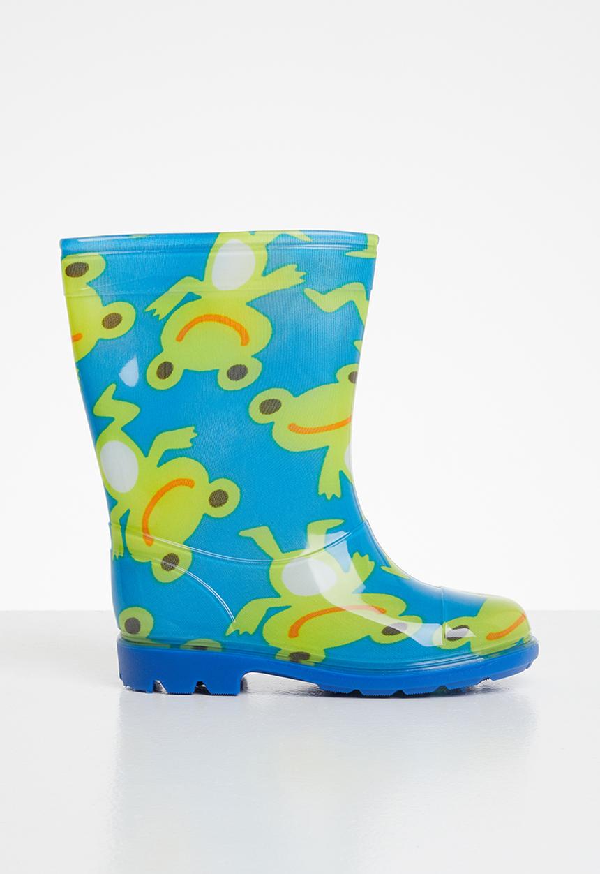 Pop Candy - Boys wellington frog boots - multi
