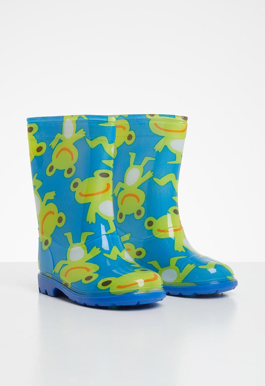 Pop Candy - Boys wellington frog boots - multi
