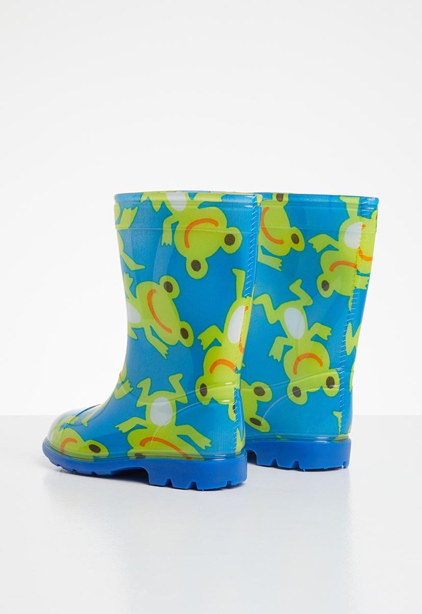 Pop Candy - Boys wellington frog boots - multi