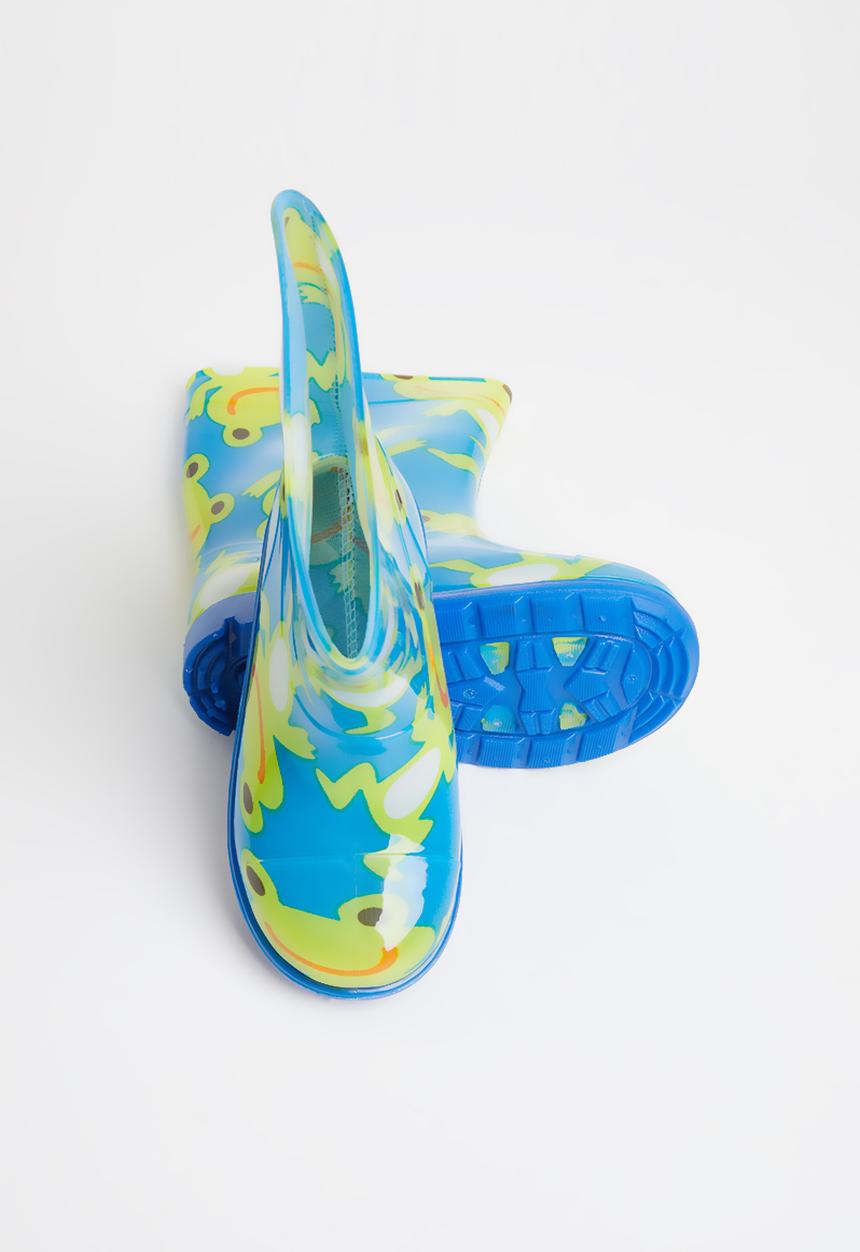 Pop Candy - Boys wellington frog boots - multi