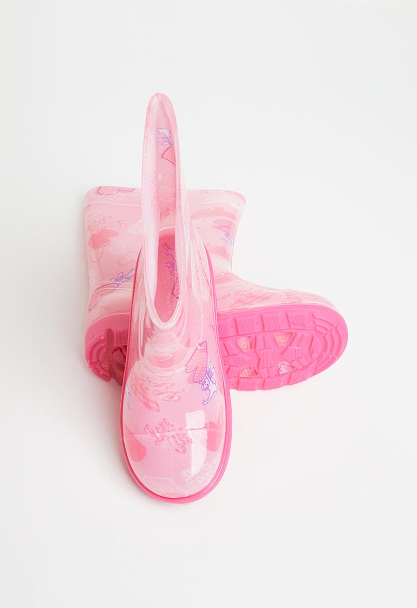 Pop Candy - Girls wellington heart boots - pink multi