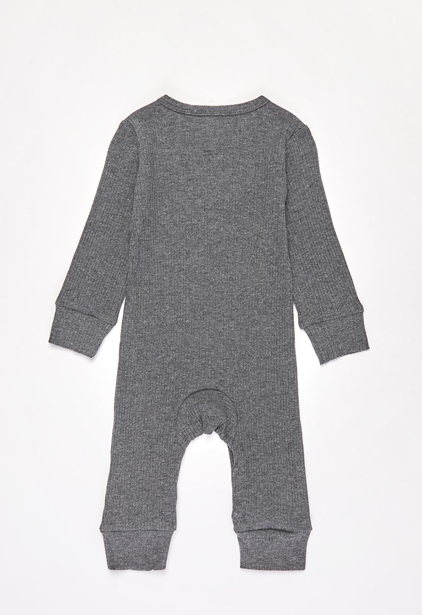 Pop Candy - Henley romper - charcoal