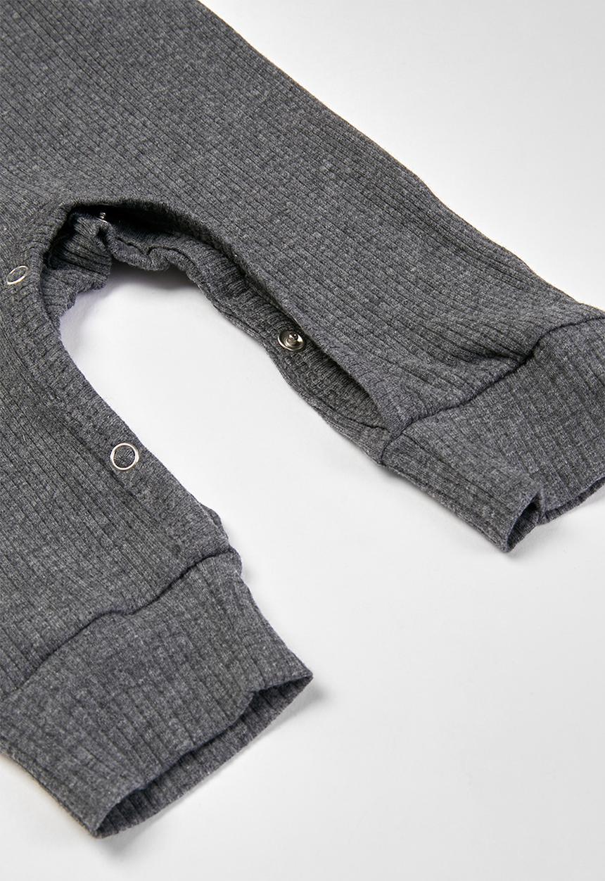 Pop Candy - Henley romper - charcoal
