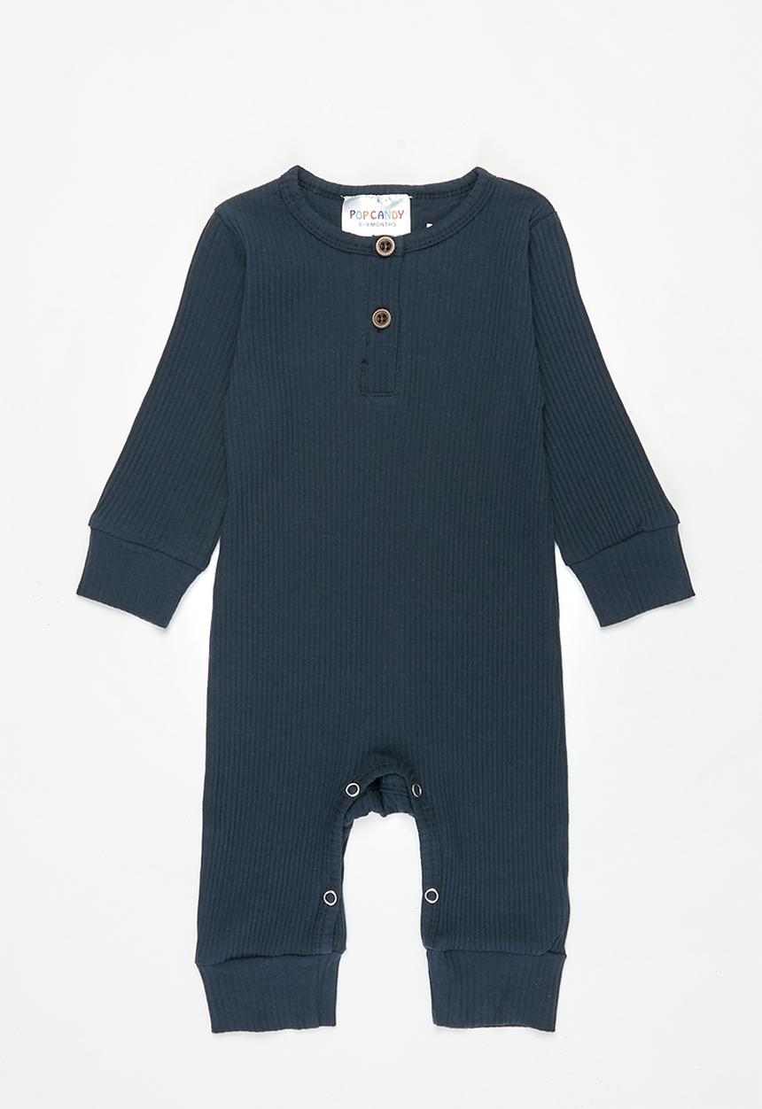 Pop Candy - Henley romper - navy