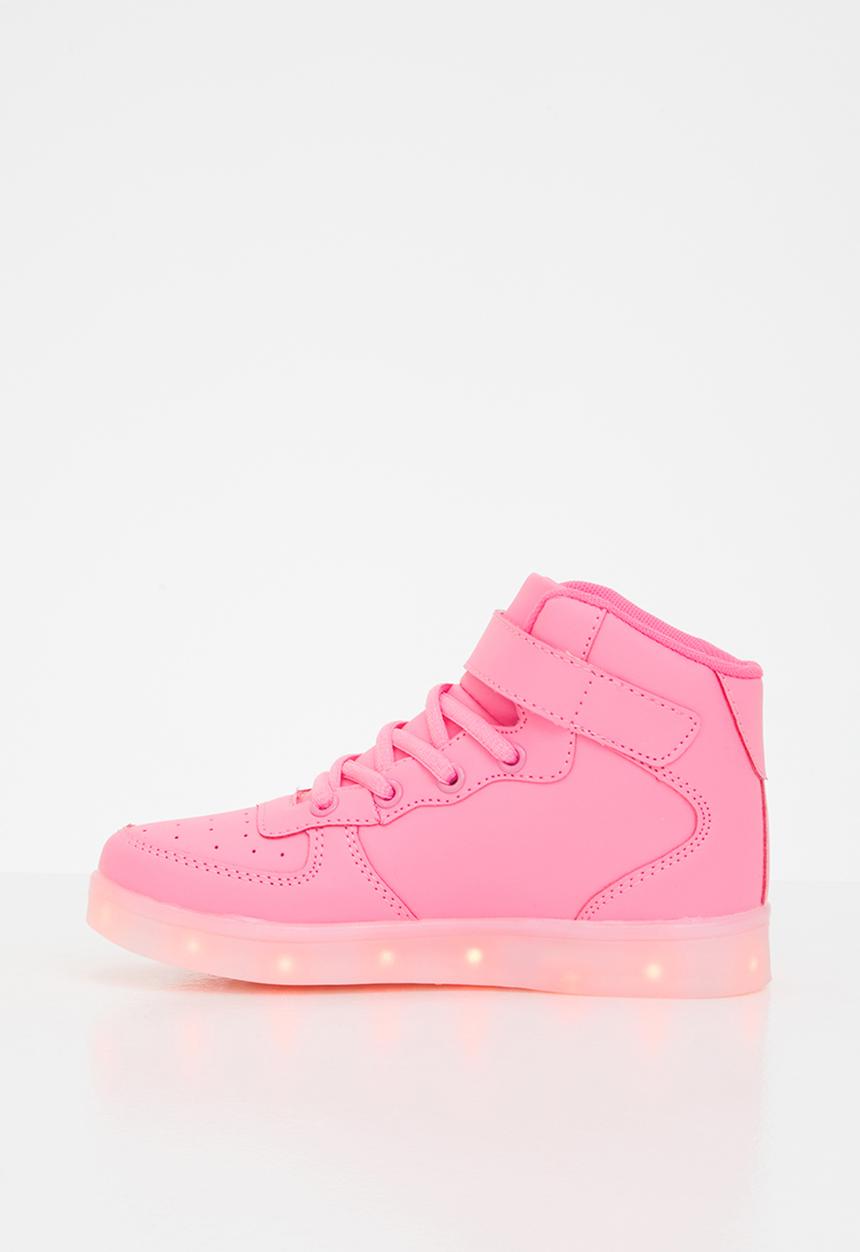 Pop Candy - Light up high top sneaker - pink