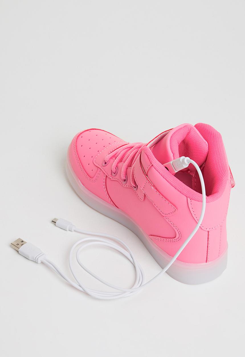 Pop Candy - Light up high top sneaker - pink