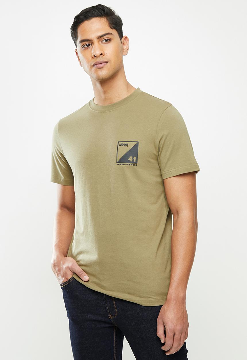 JEEP - Easton short sleeve logo tee - brown