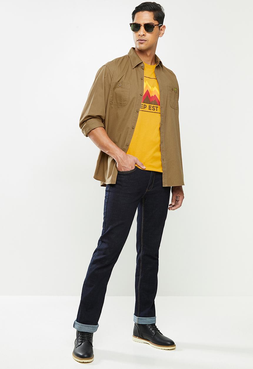 JEEP - Carrick short sleeve graphic tee - mustard