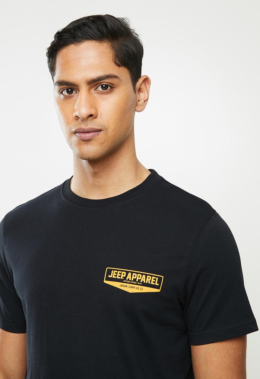 JEEP - Calvin short sleeve graphic tee - black