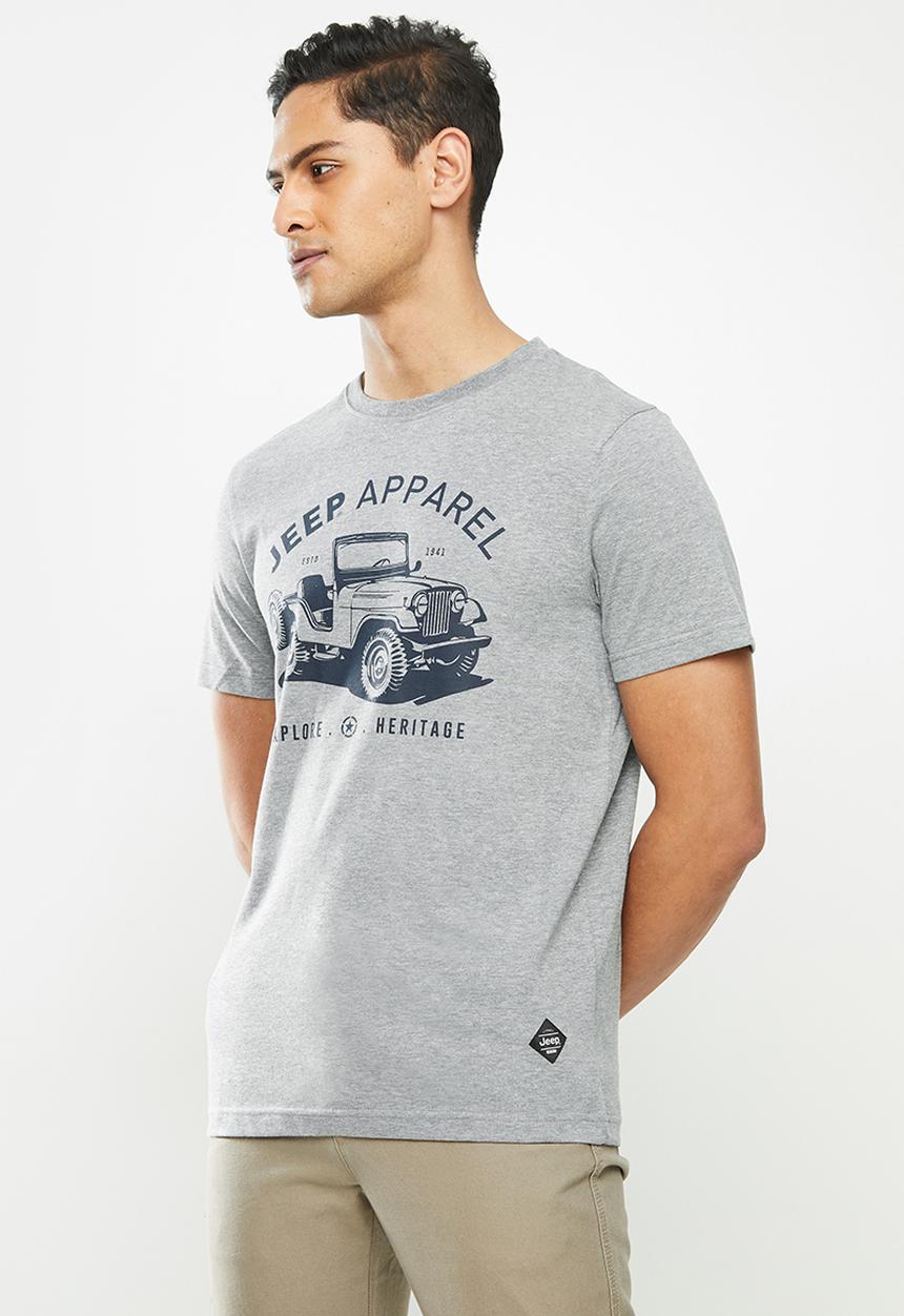 JEEP - Akshay graphic short sleeve tee - grey 