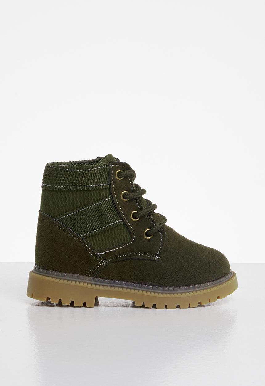 Pop Candy - Lace up boots - olive