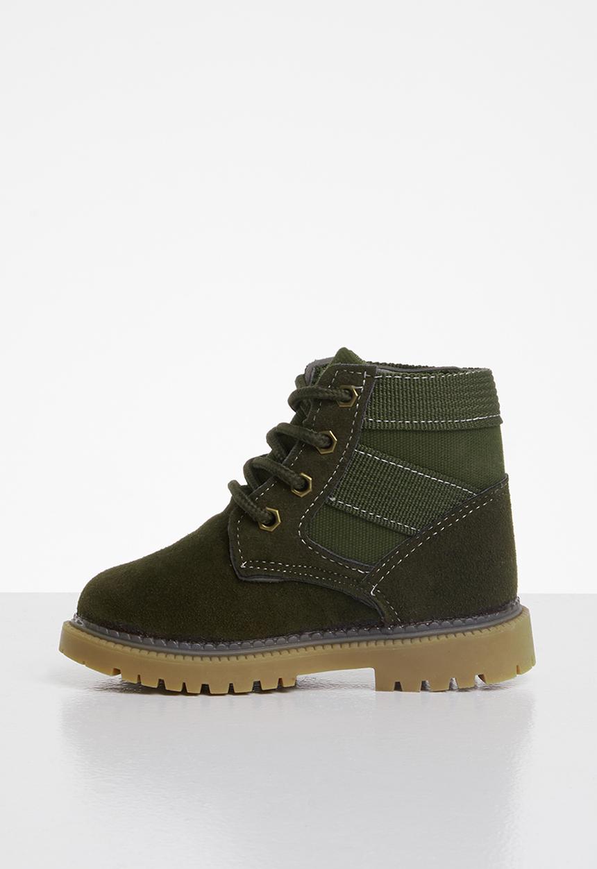 Pop Candy - Lace up boots - olive