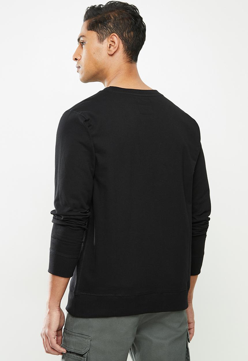 JEEP - Louie graphic crew pullover - black