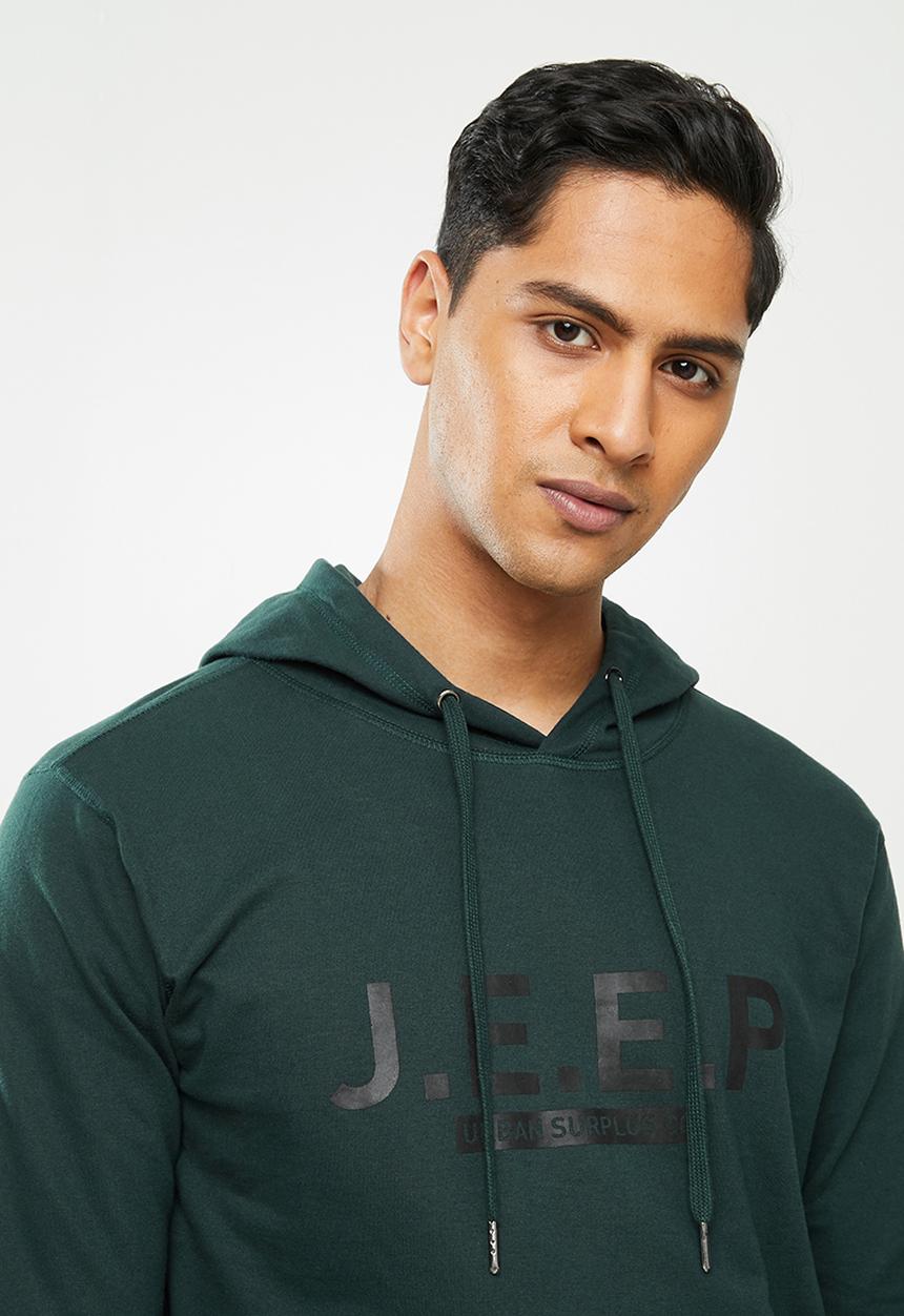 JEEP - Lennox logo hooded pullover - green