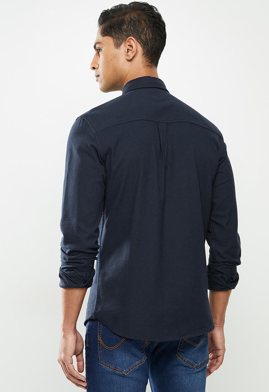 JEEP - Long sleeve flannel base shirt - navy
