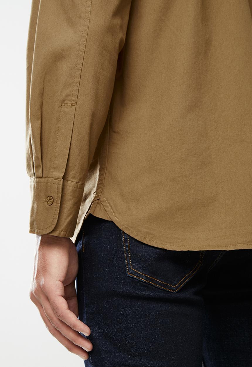 JEEP - Scotty long sleeve hardwearing plain workshirt - camel