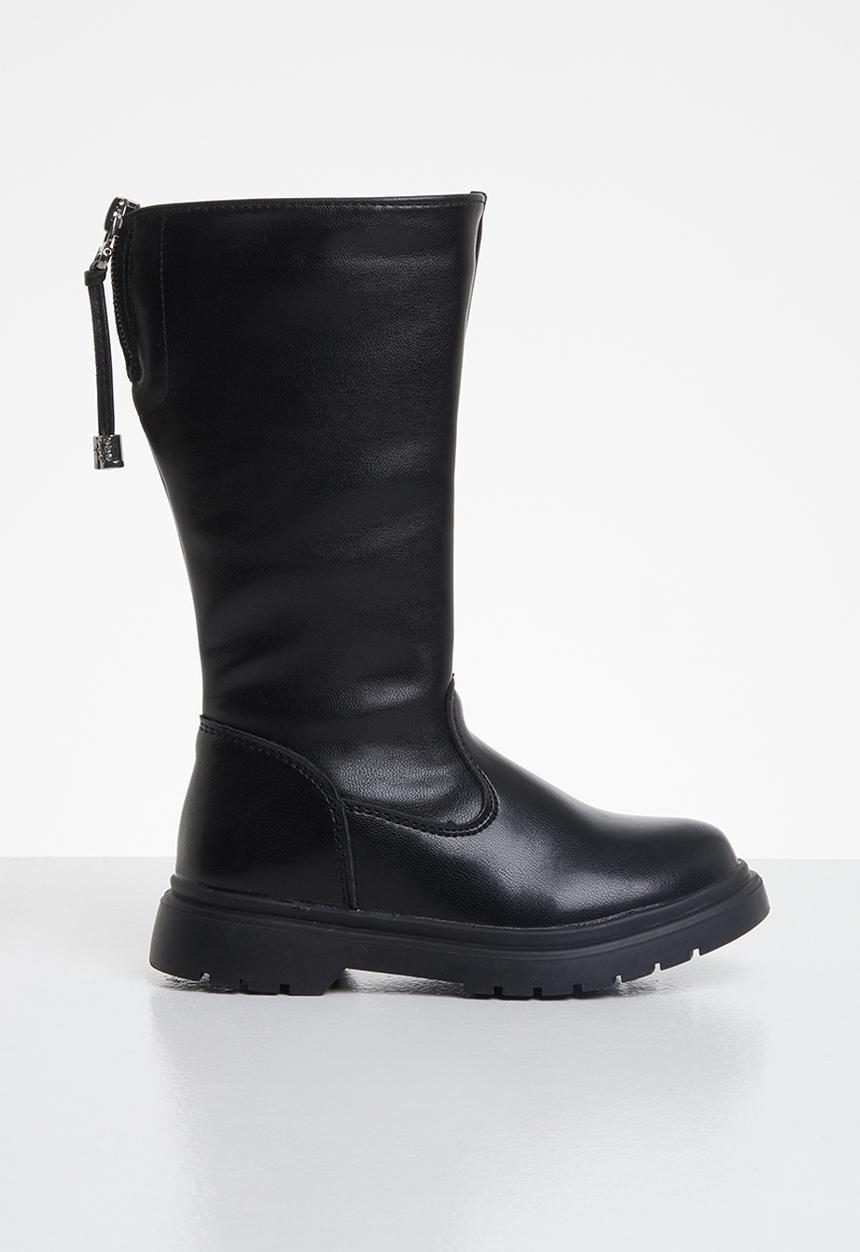 Pop Candy - Girls pu boots - black