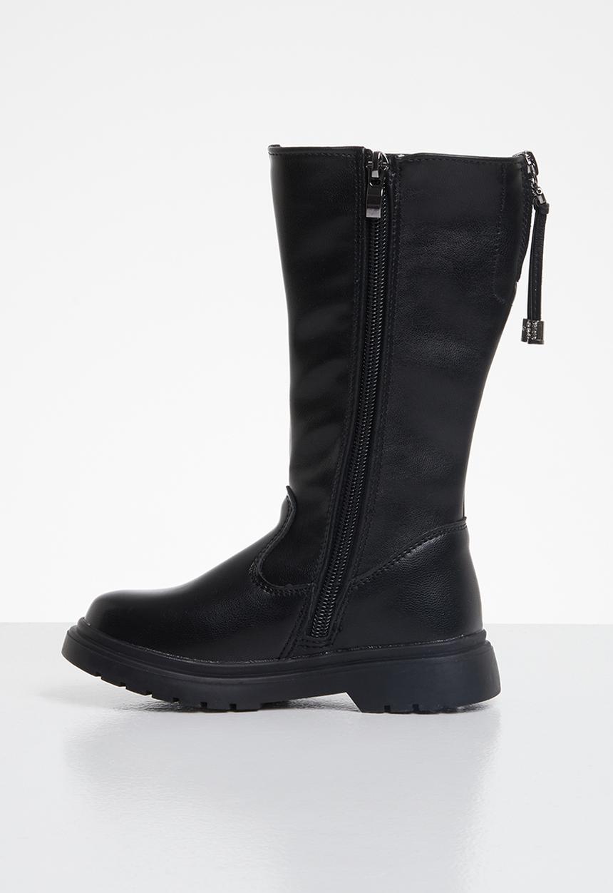 Pop Candy - Girls pu boots - black