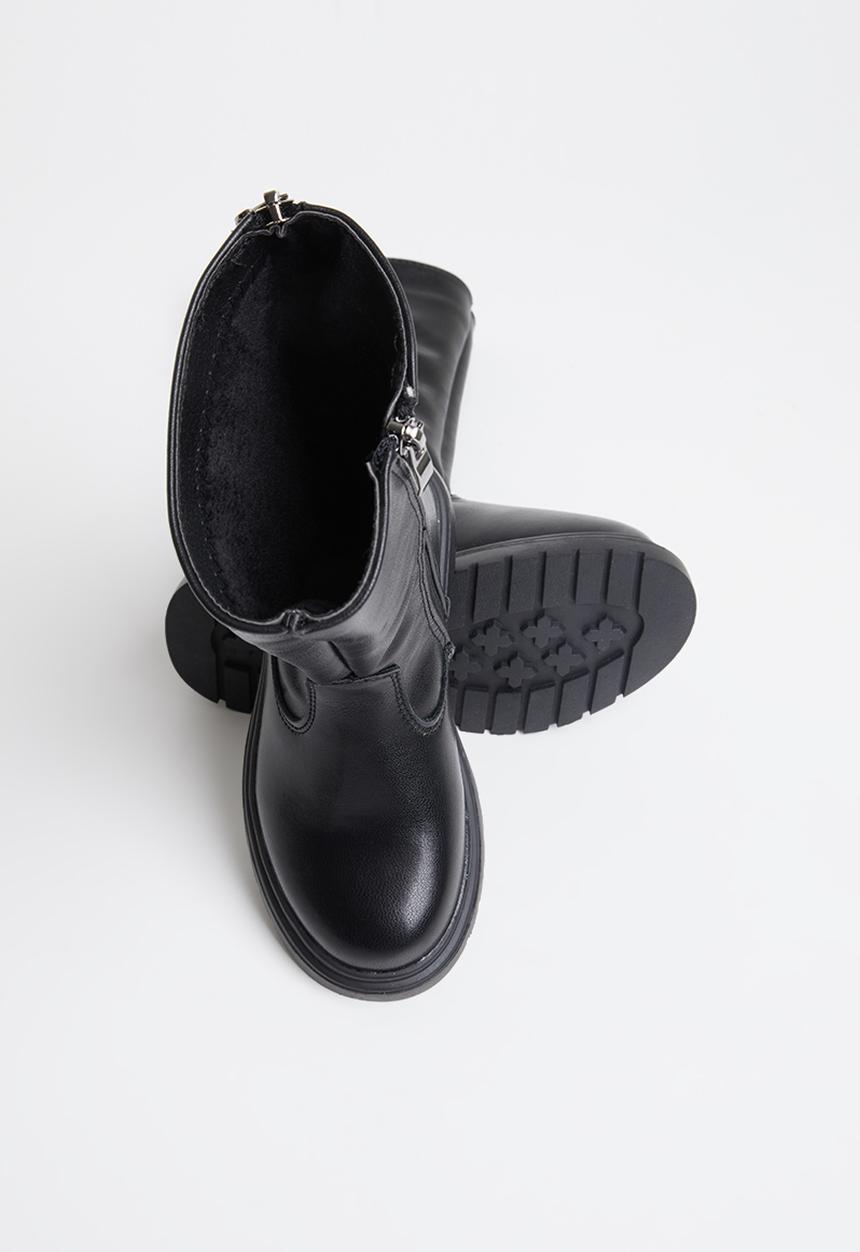 Pop Candy - Girls pu boots - black