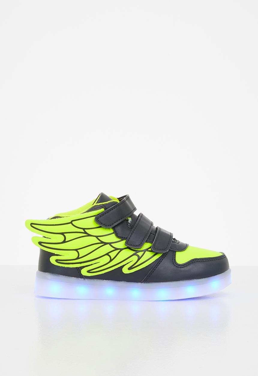Pop Candy - Boys light up sneakers - black & green