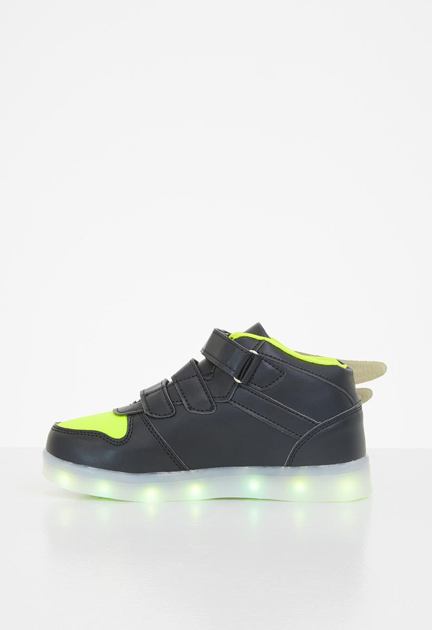 Pop Candy - Boys light up sneakers - black & green