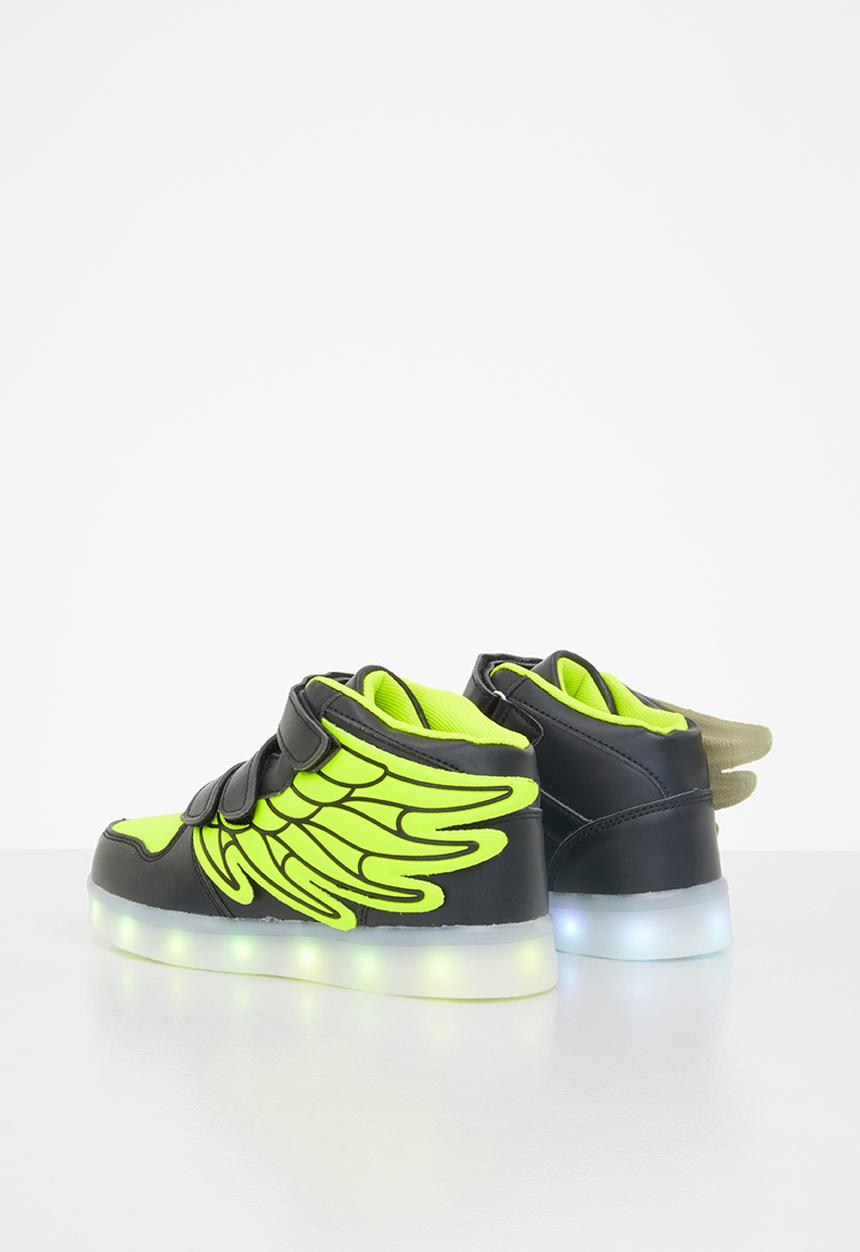 Pop Candy - Boys light up sneakers - black & green