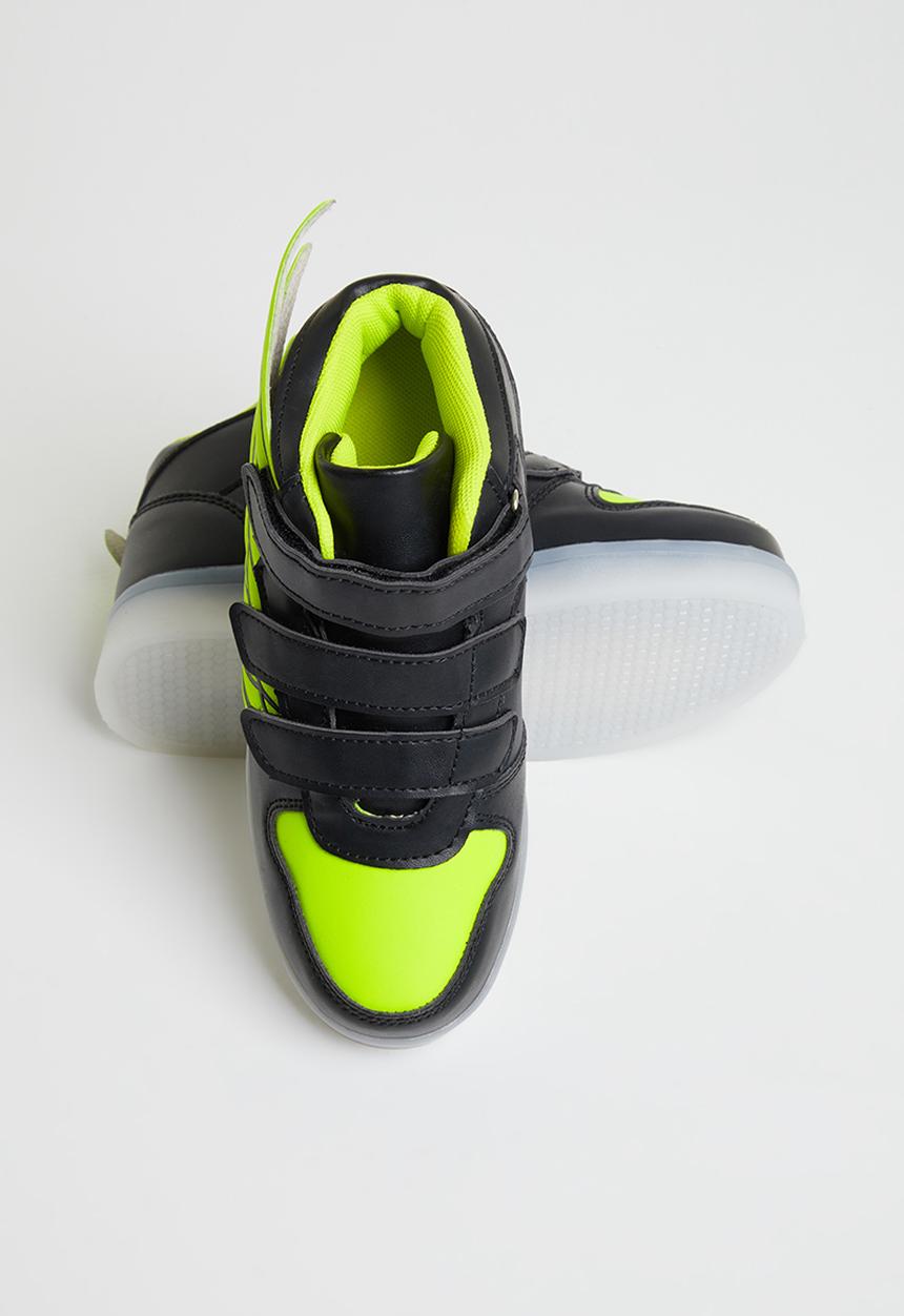 Pop Candy - Boys light up sneakers - black & green
