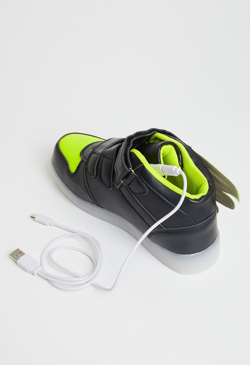 Pop Candy - Boys light up sneakers - black & green