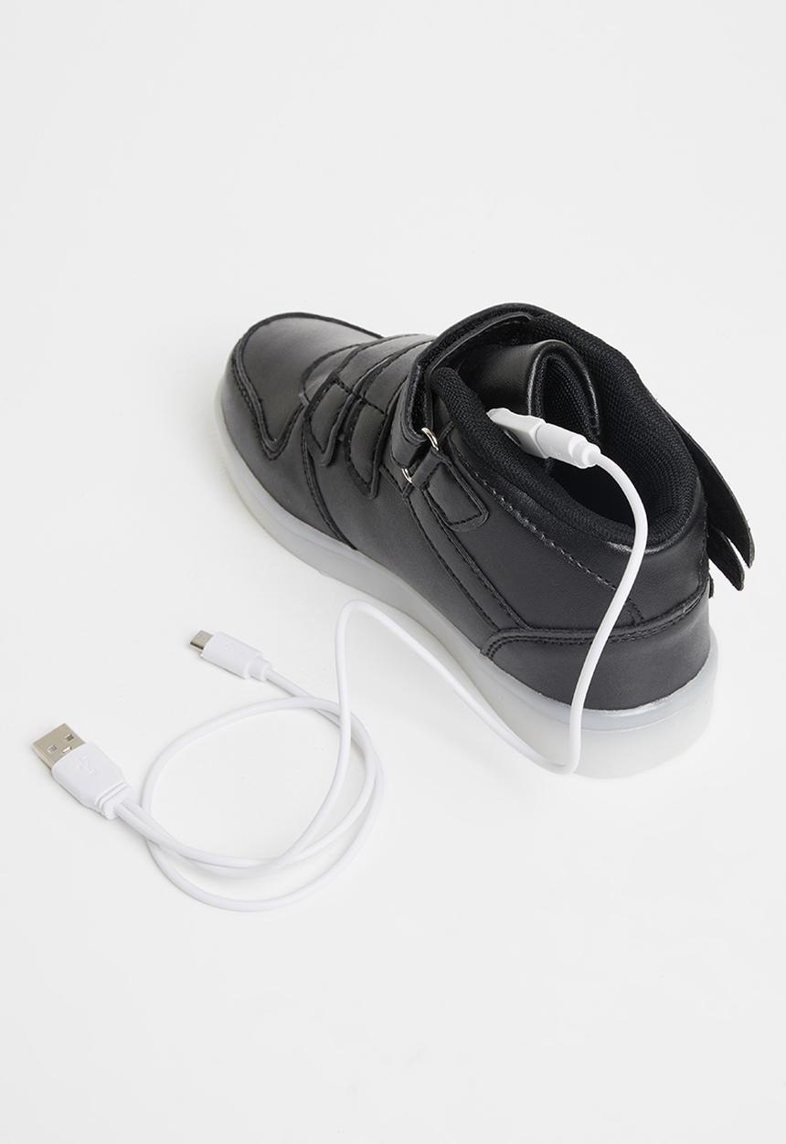 Pop Candy - Boys light up sneakers - black & grey