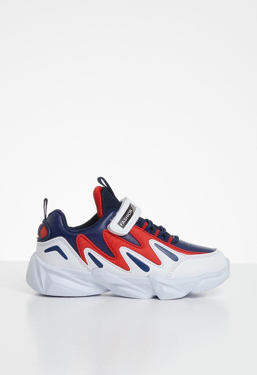 Pop Candy - Colour blocked sneakers - white & navy
