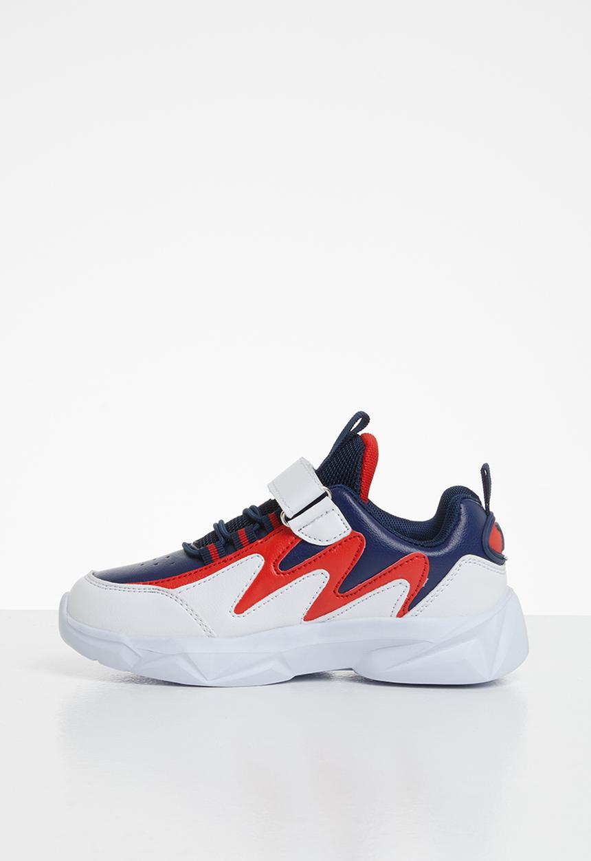 Pop Candy - Colour blocked sneakers - white & navy