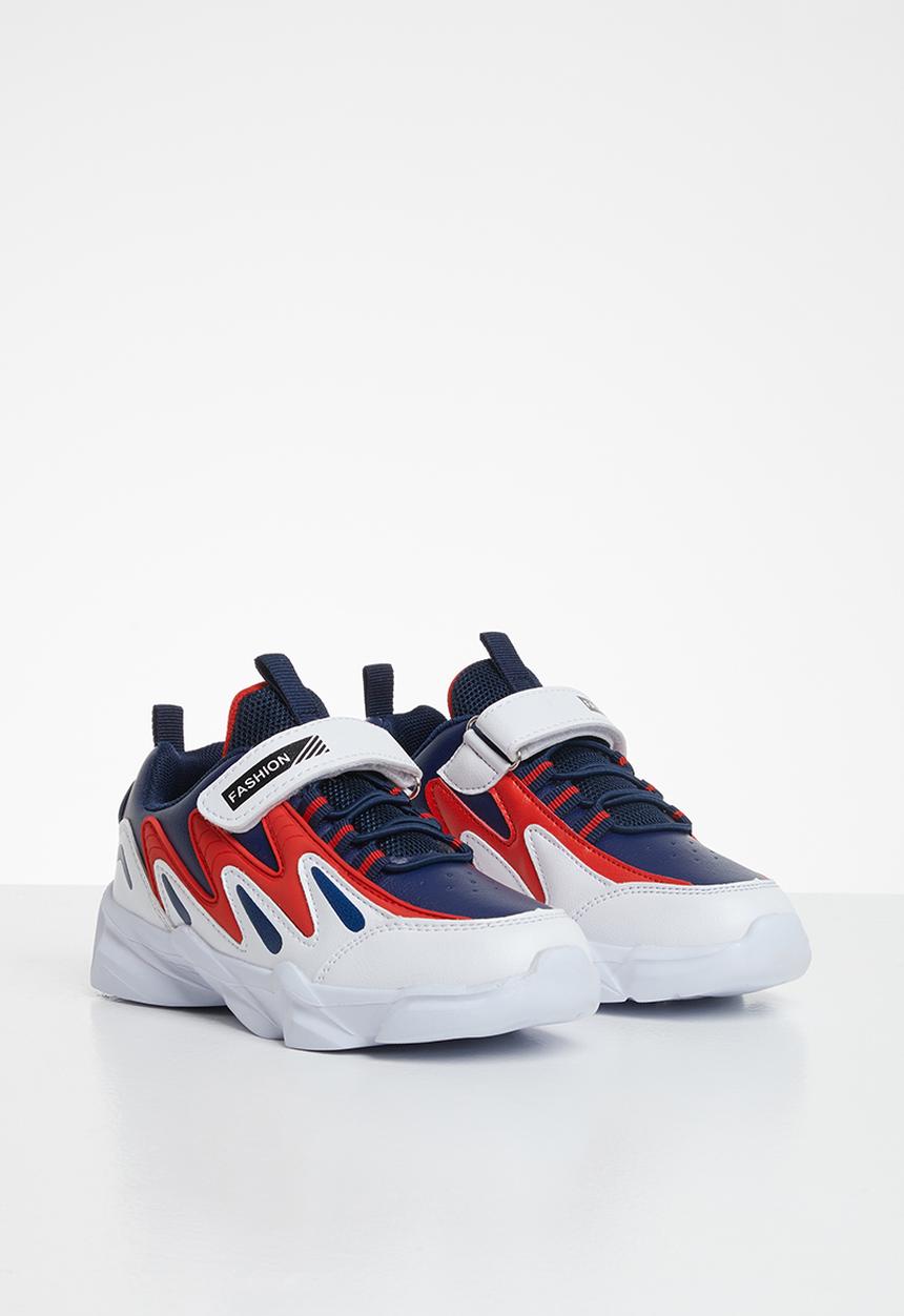 Pop Candy - Colour blocked sneakers - white & navy