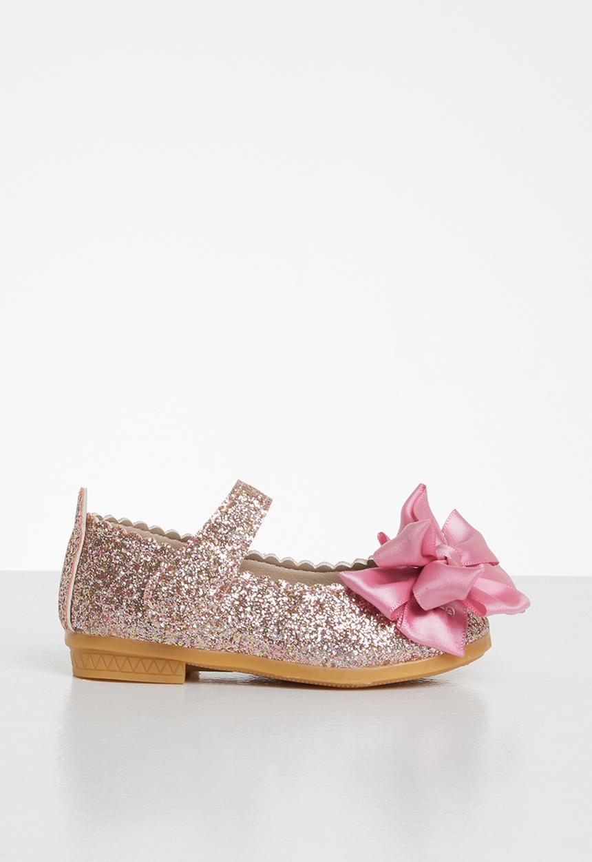 Pop Candy - Girls bow ballet pumps -pink