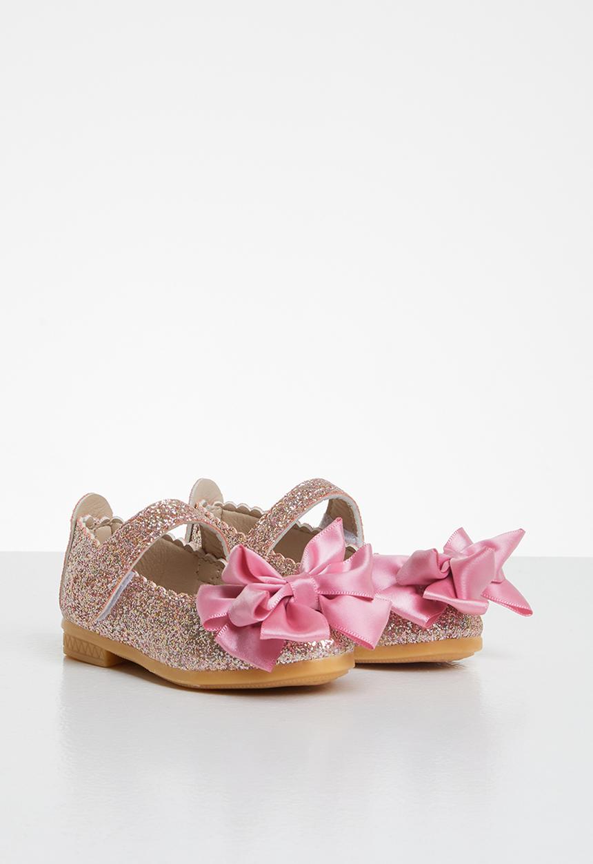 Pop Candy - Girls bow ballet pumps -pink