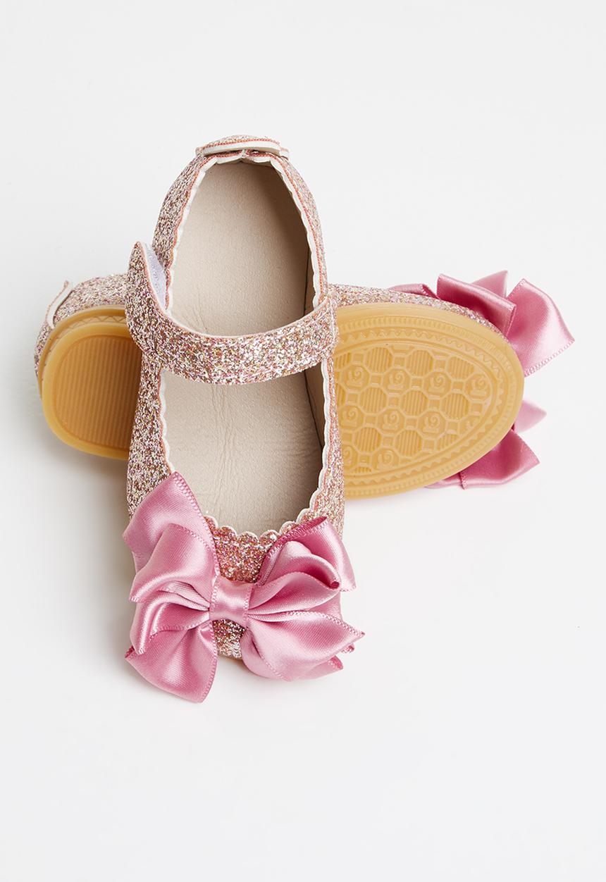 Pop Candy - Girls bow ballet pumps -pink