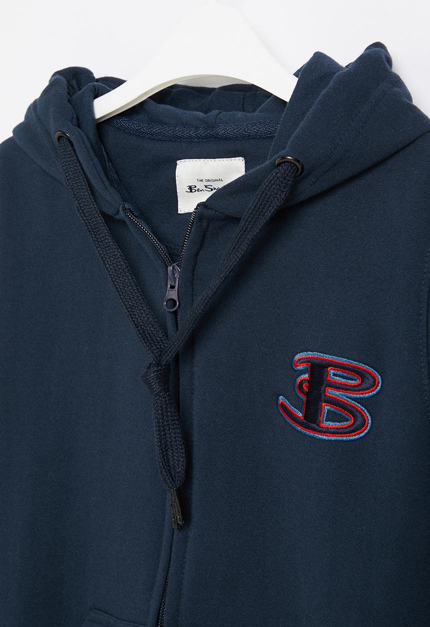 Ben Sherman - Boys b zip through hoodie - navy