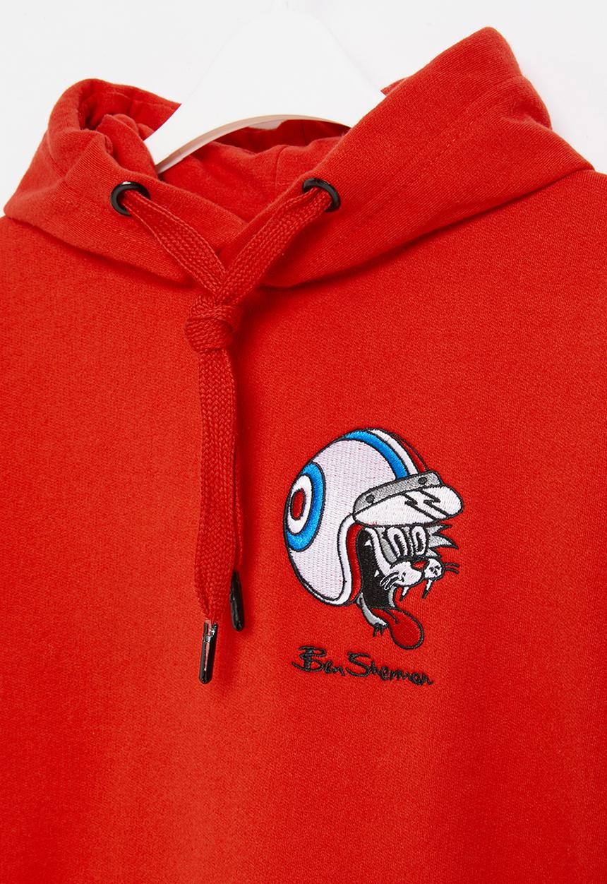 Ben Sherman - Boys cat pullover hoodie - red