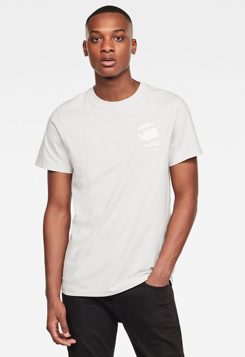 G-STAR - Big logo back gr r t s\s - cool grey