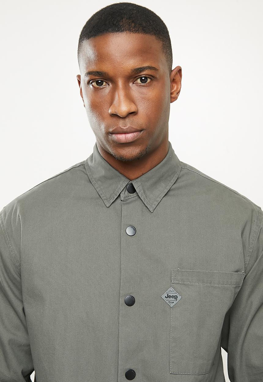 JEEP - Herbert long sleeve plain workshirt - jungle