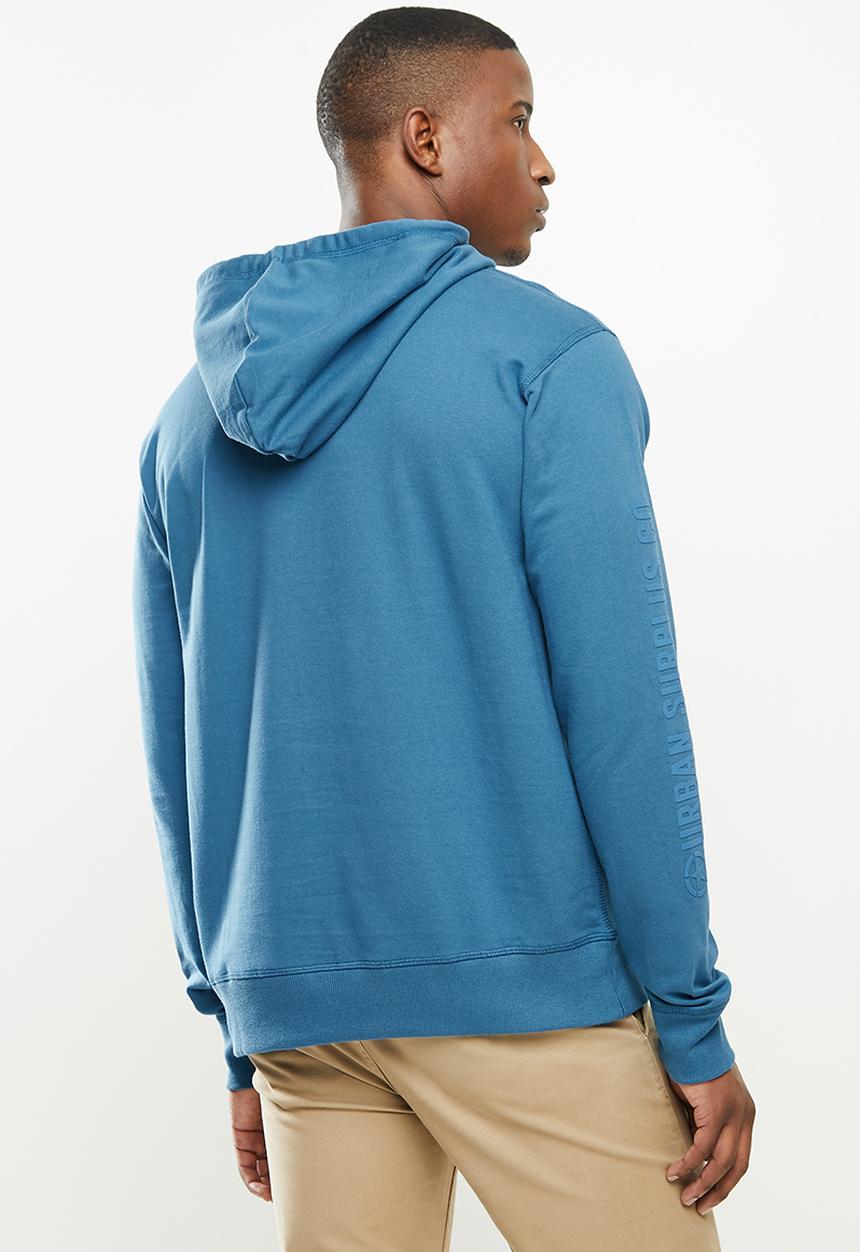 JEEP - Lenny logo hooded pullover - storm