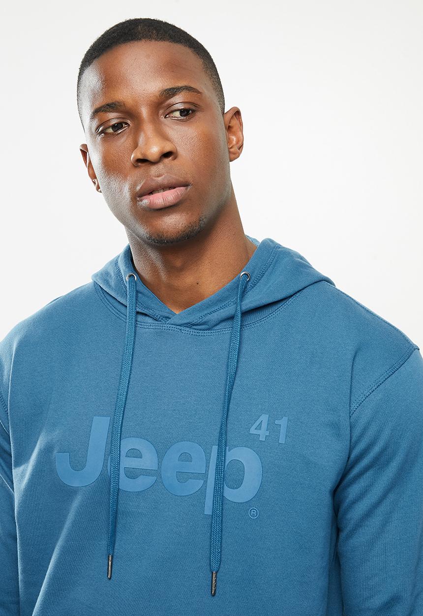 JEEP - Lenny logo hooded pullover - storm