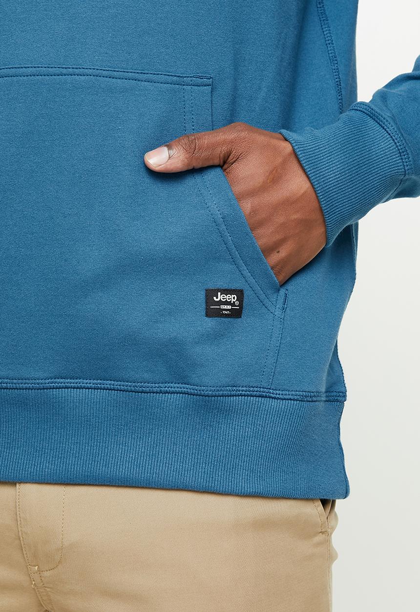 JEEP - Lenny logo hooded pullover - storm