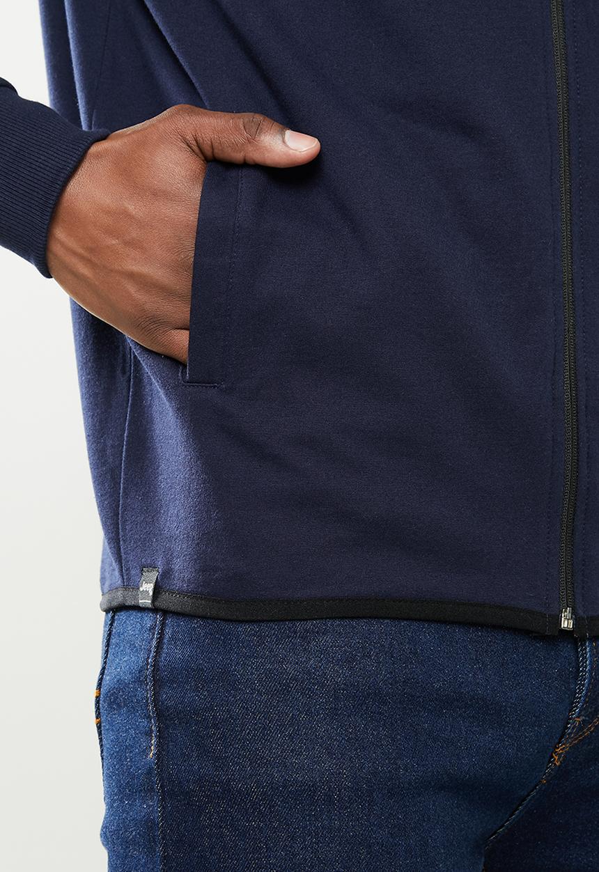 JEEP - Leroy zip thru hooded travel active jacket - navy